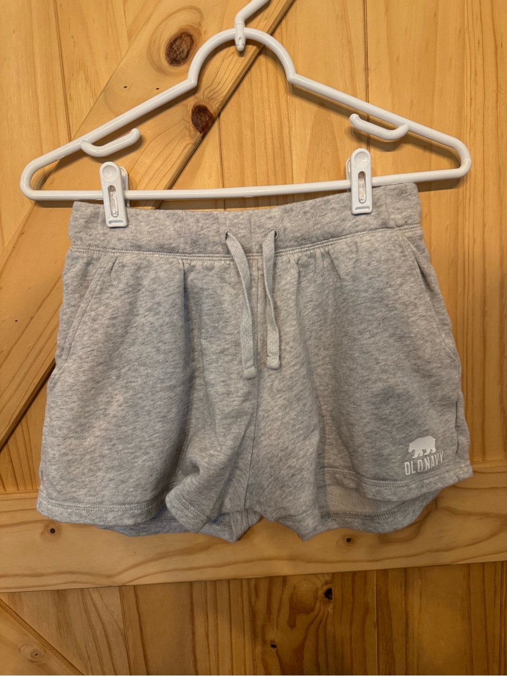 Old Navy Light Gray Fleece Drawstring Athletic Shorts
